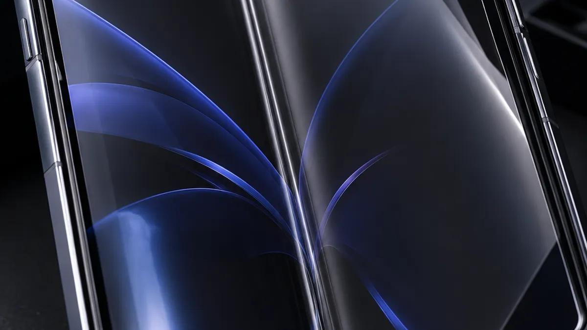 Applying a clear protective film to a foldable smartphone screen