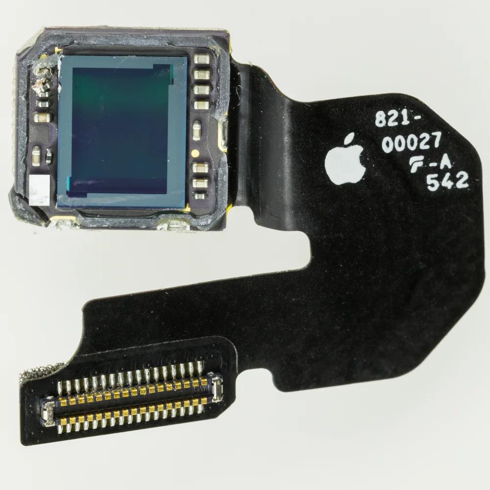 Close-up of an iPhone rear camera sensor module